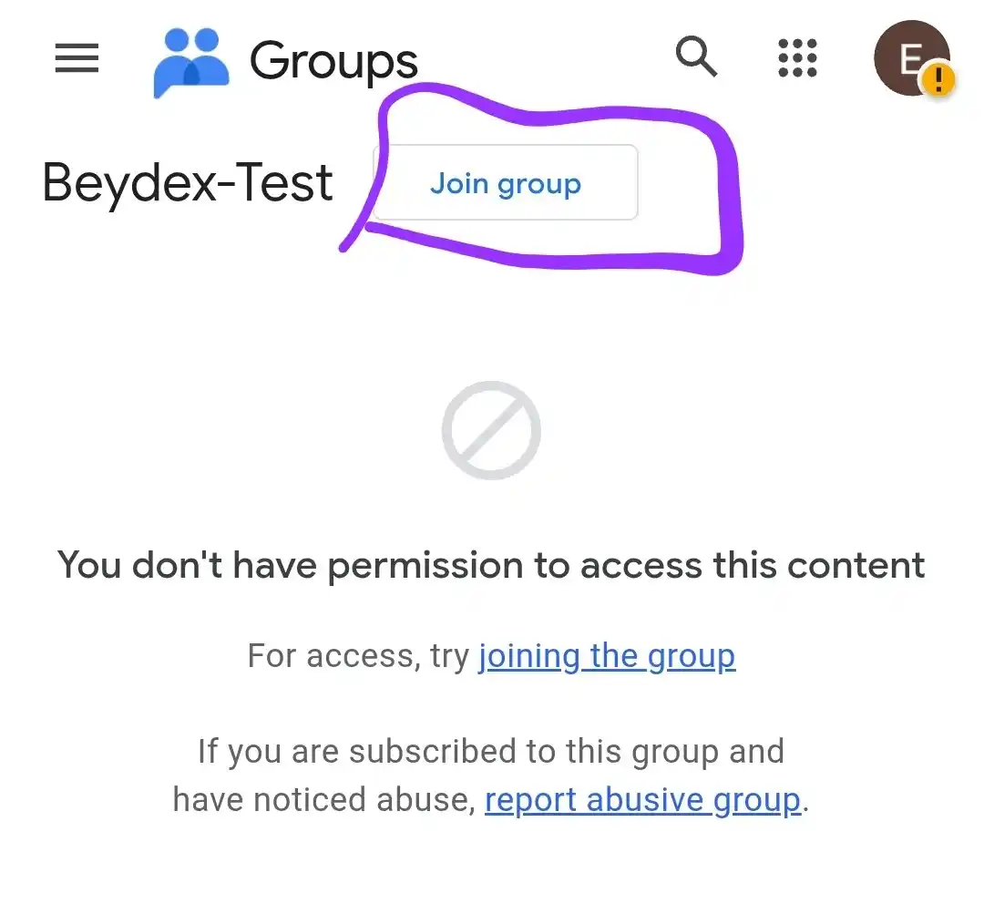 Join Google Group